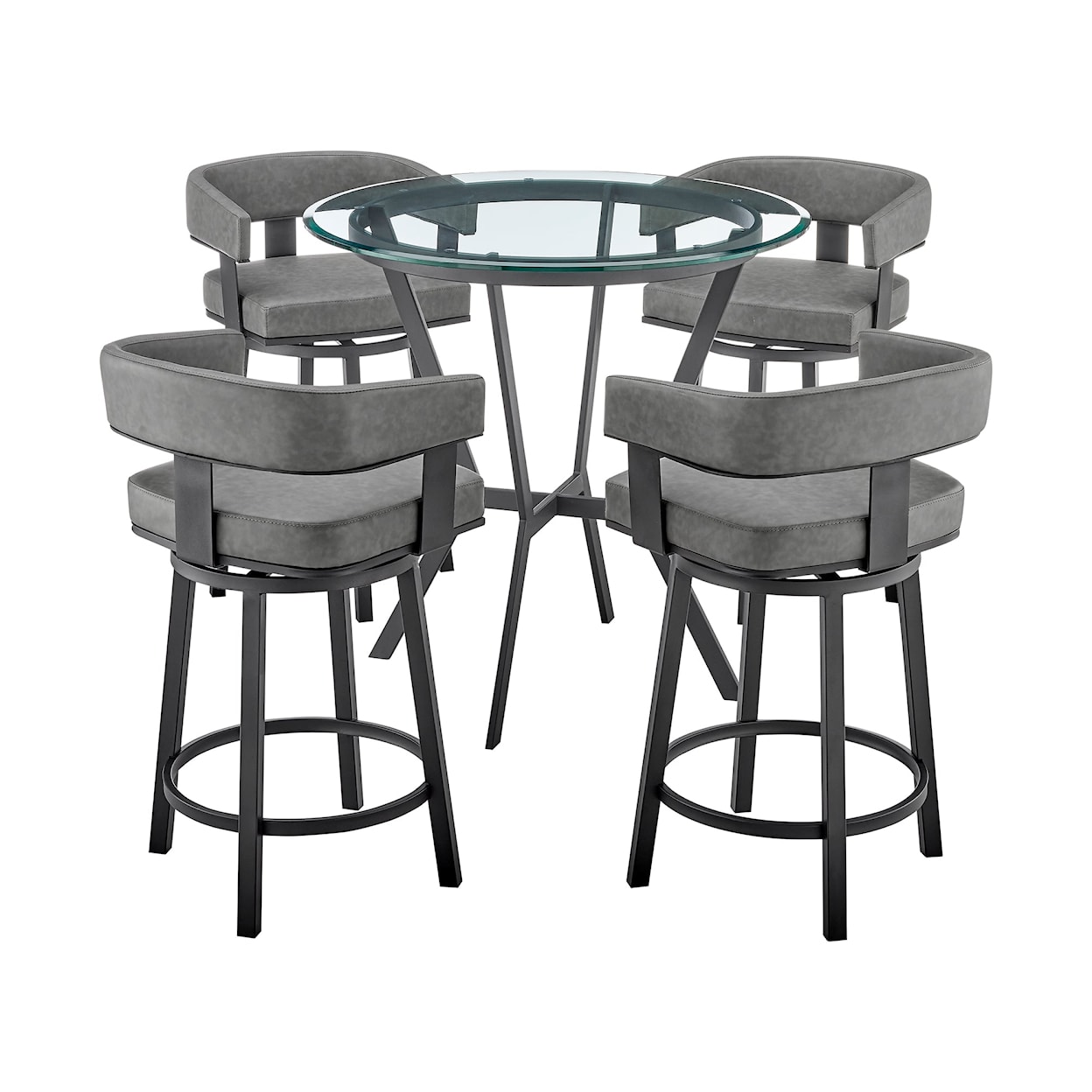 Armen Living Naomi & Lorin 5 PC Dining Set