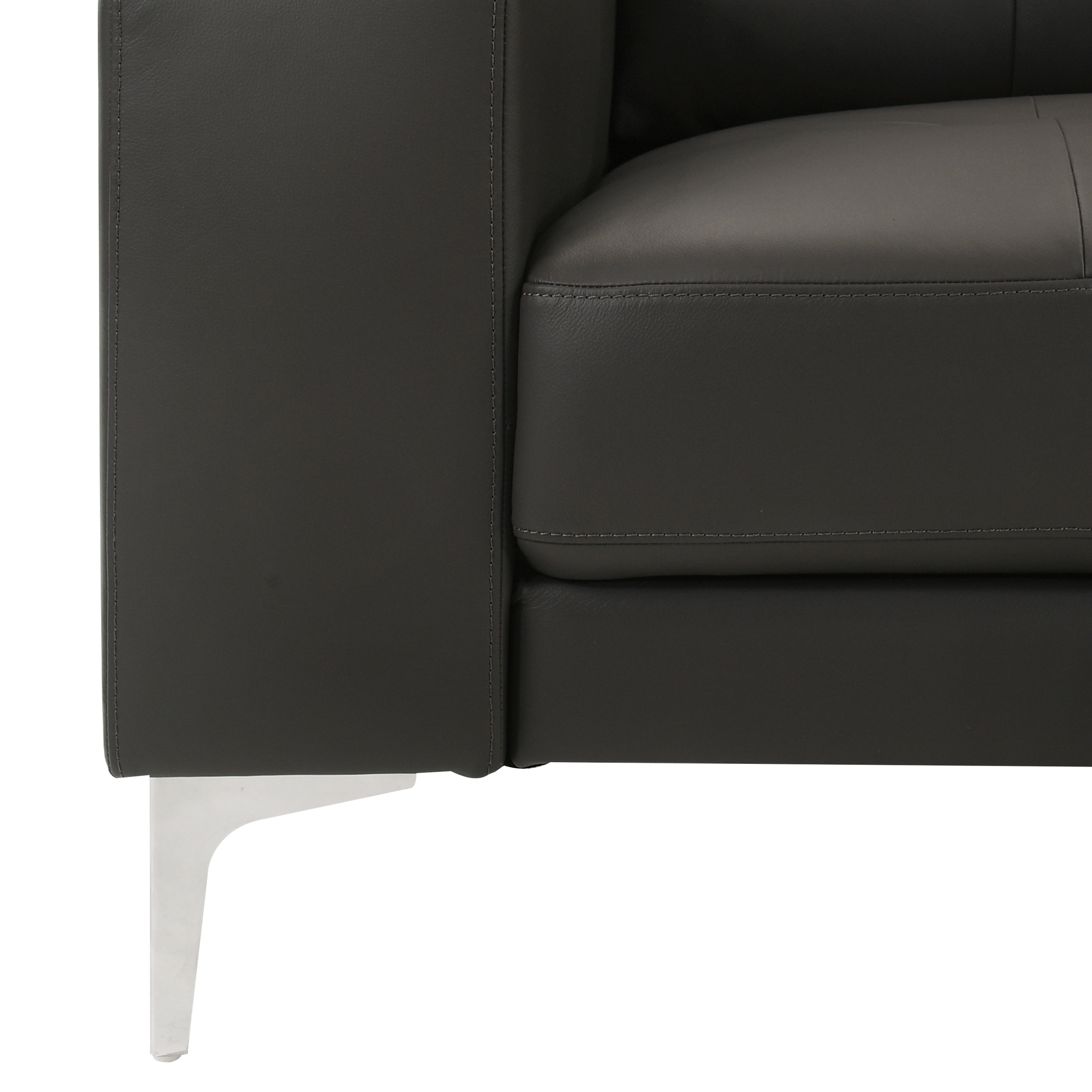Armen Living Faelin 2-pc. Top-Grain Leather Living Room Set