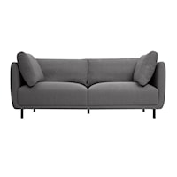 Contemporary 79" Fabric Sofa with Metal Legs