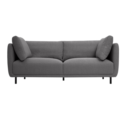 Contemporary 79" Fabric Sofa with Metal Legs