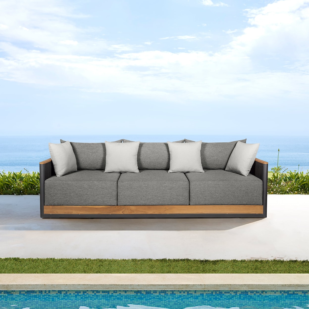 Armen Living Artesia Outdoor Sofa