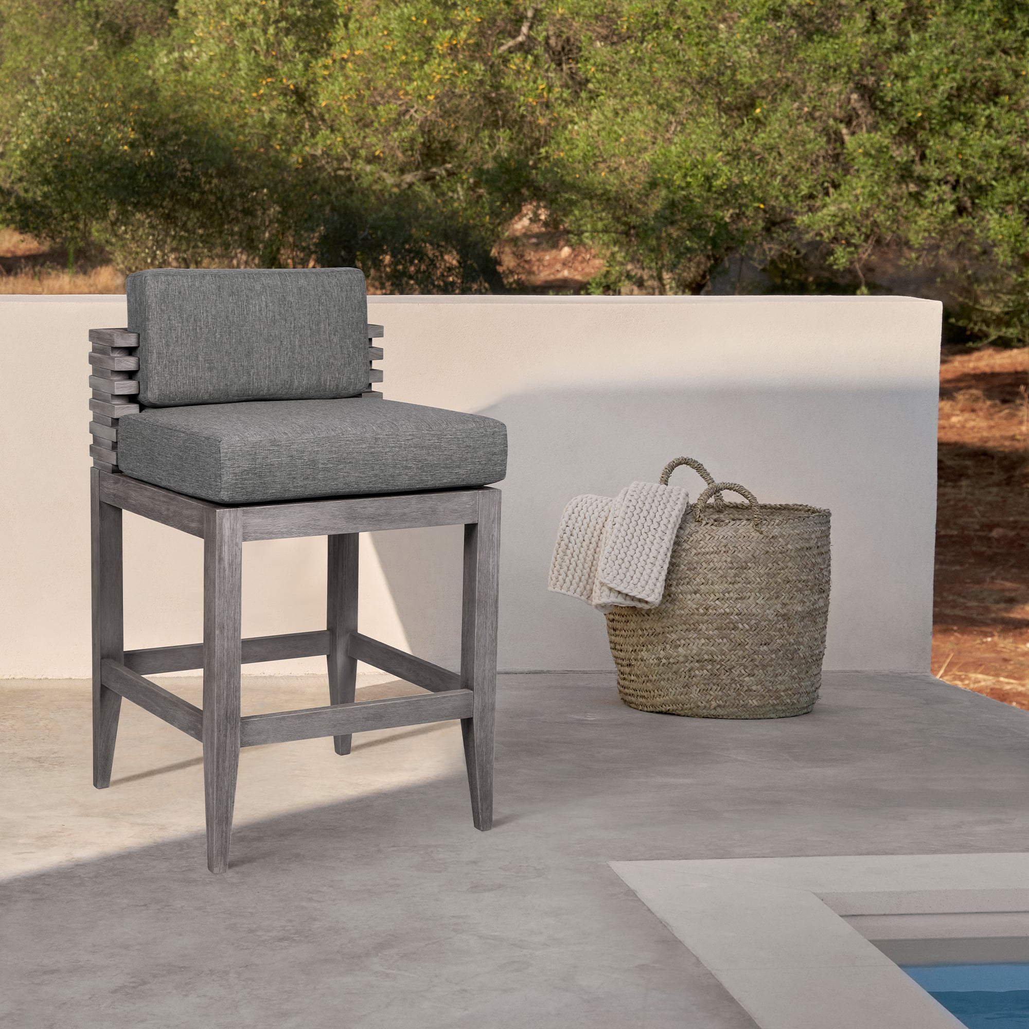 Armen Living Vivid Outdoor Barstool