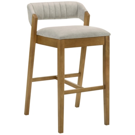 Low-Back Counter Stool w/Channel Tufting