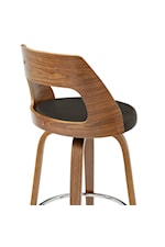 Armen Living Axel Contemporary Upholstered Swivel Bar Stool