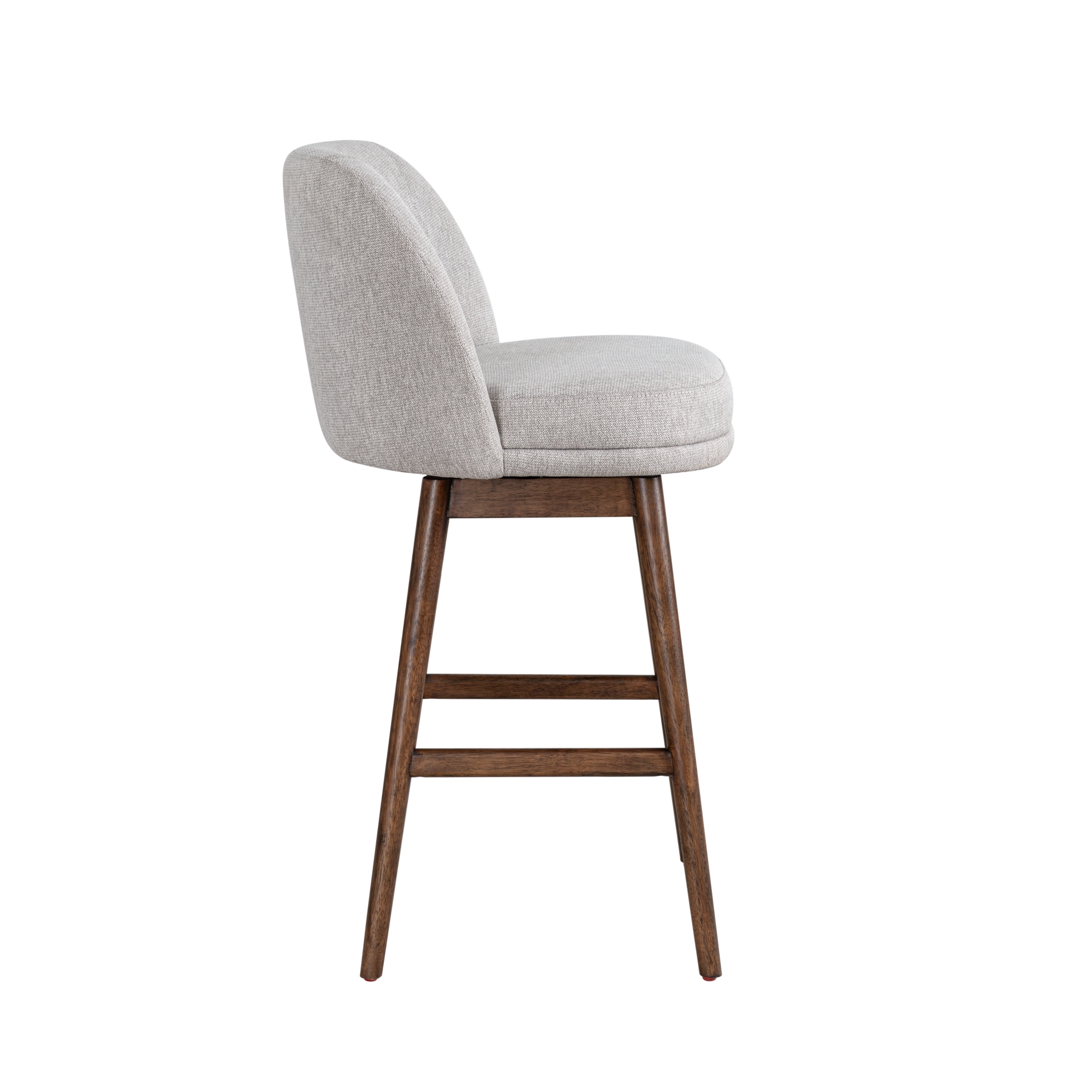 Armen Living Sadie Upholstered Solid Wood Swivel Barstool