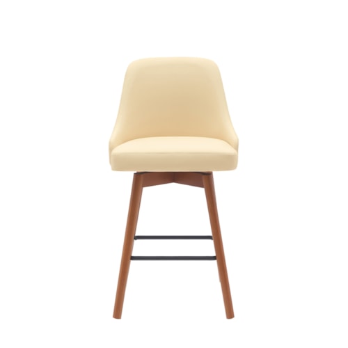 Contemporary Counter-Height Swivel Stool