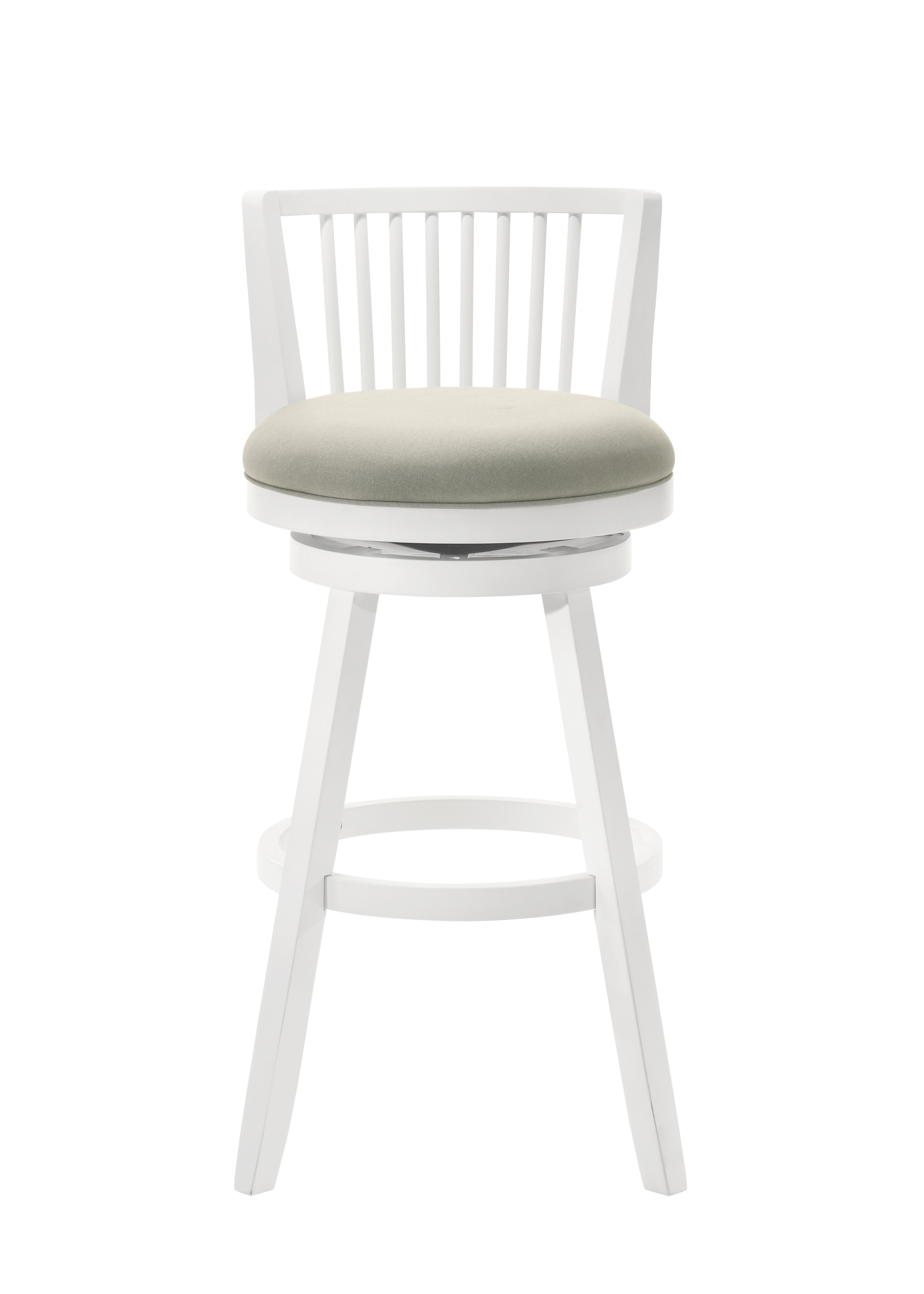 Armen Living Harper Uph. Spindle-Back Swivel Barstool