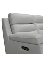 Armen Living Hayward Leather Power Reclining Sofa with USB Ports