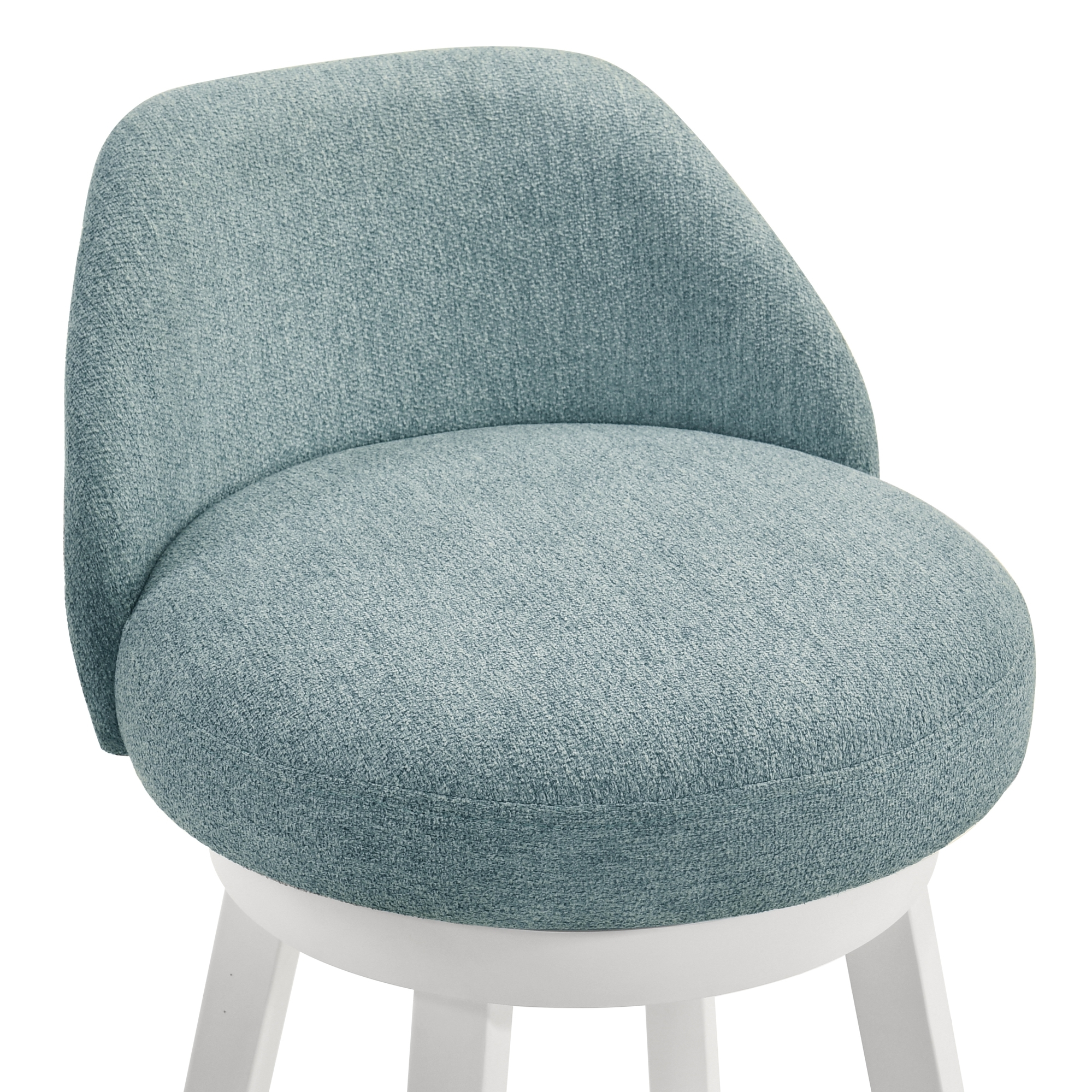 Armen Living Erika Low Curved-Back Swivel Barstool