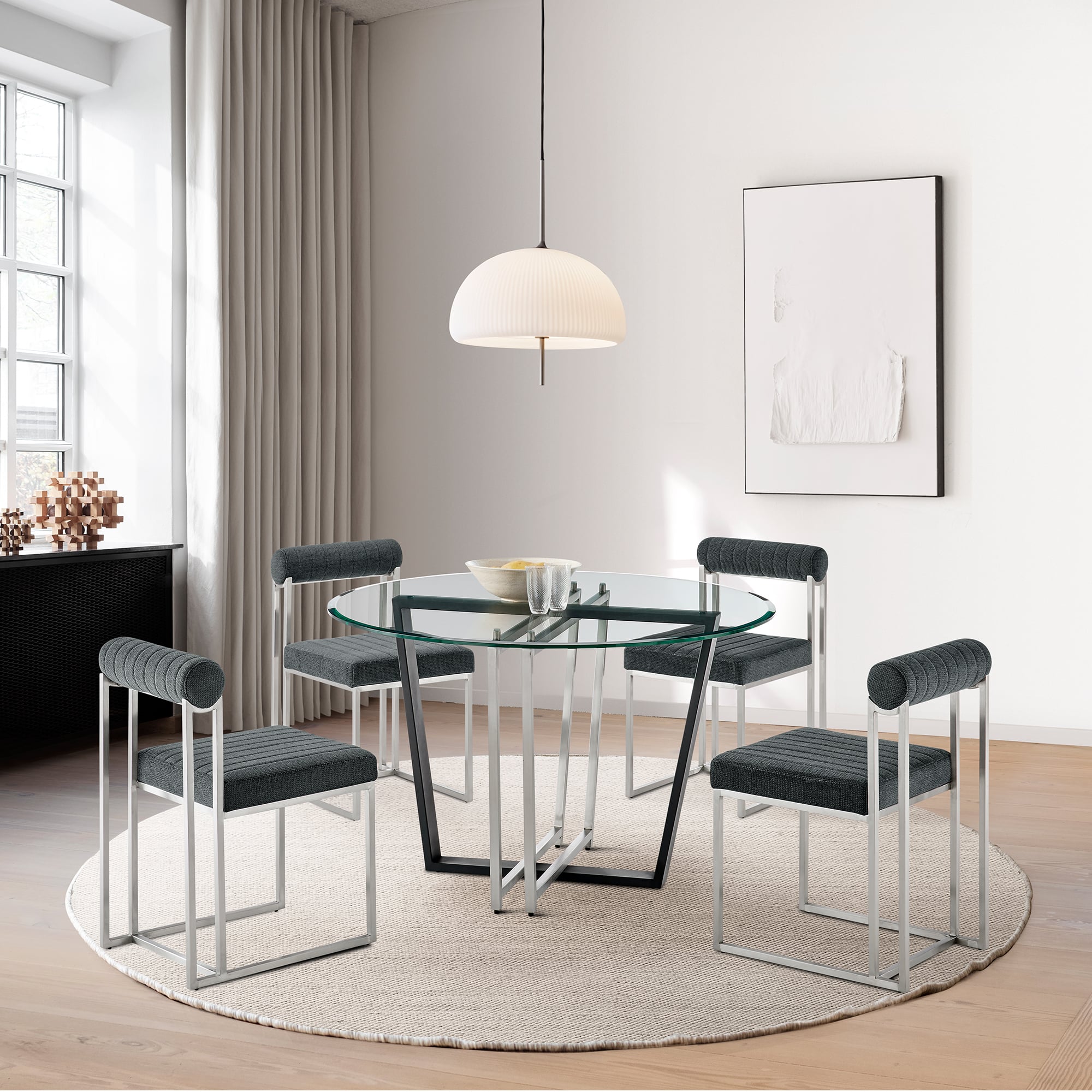 Armen Living Devi / Anastasia 5-Piece Dining Set