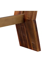 Armen Living Picadilly Contemporary Acacia Wood Console Table with Concrete Top