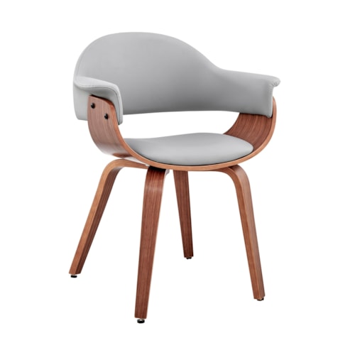 Contemporary Upholstered Dining Chair with Faux Leather