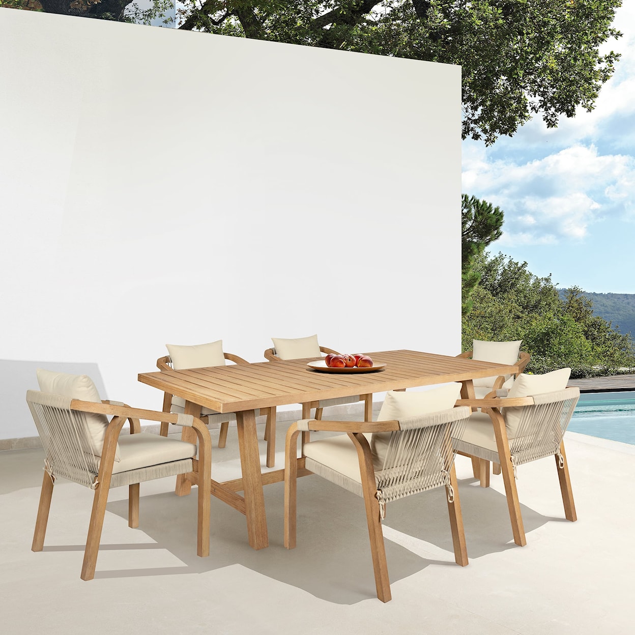 Armen Living Cypress Outdoor Dining Set