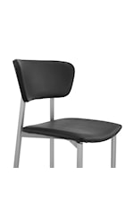 Armen Living Tori Tori Black Fabric and Metal Dining Room Chairs - Set of 2