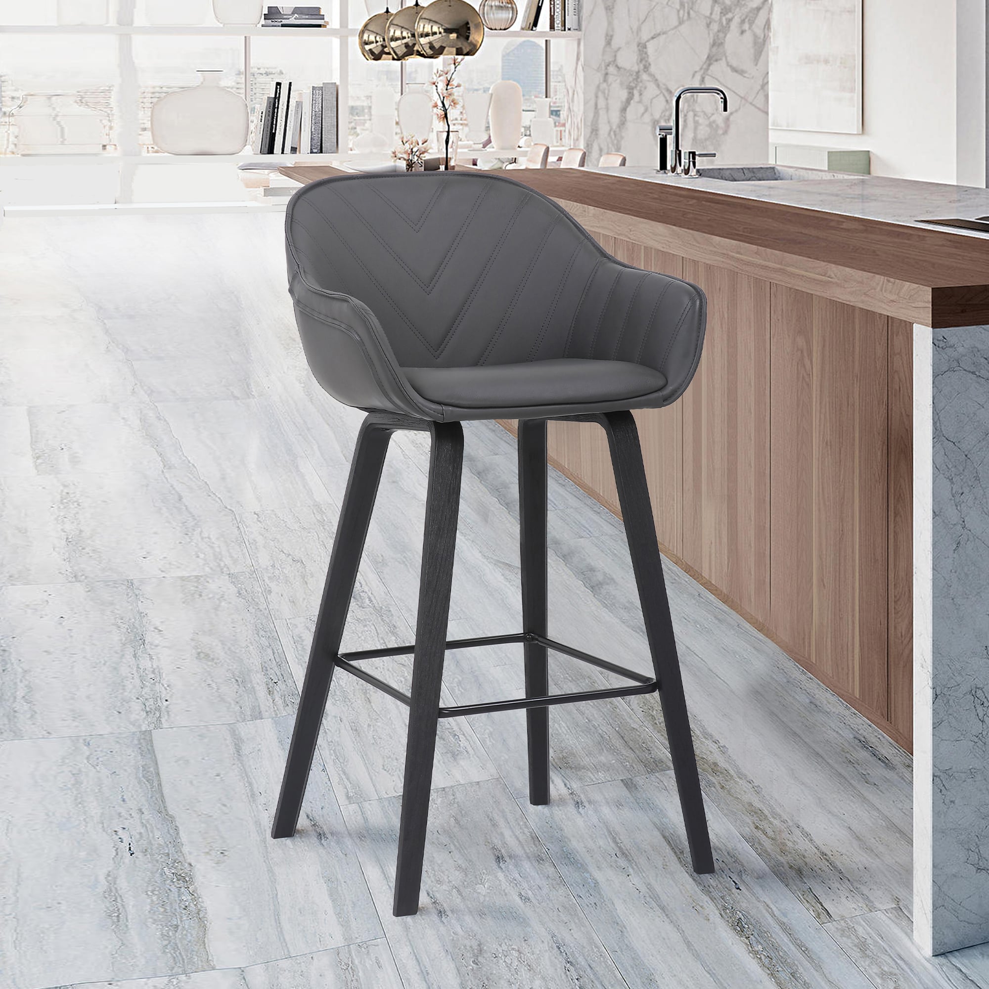 Armen Living Crimson Counter Height Stool