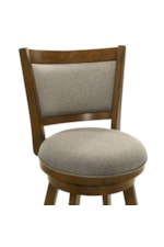 Armen Living Aiden Modern Farmhouse Upholstered Counter-Height Swivel Stool