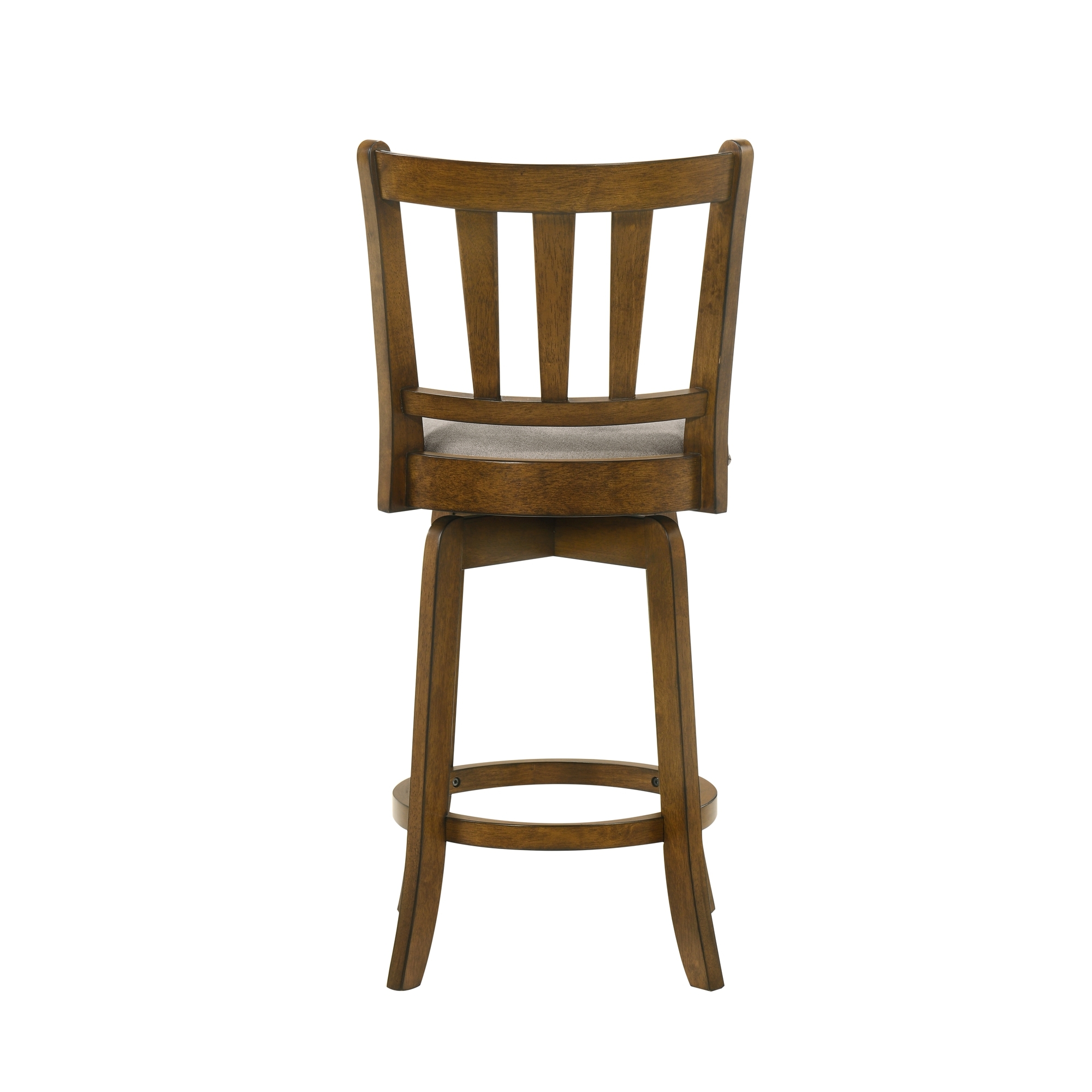 Slat-Back Swivel Counter Stool