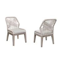 Set of 2 Contemporary Outdoor Side Chairs