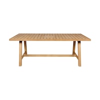 Coastal Patio Dining Table with Water and UV Resistant Wood
