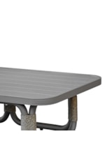 Armen Living Dorado Modern Coastal Outdoor 50" Rectangular Aluminum Coffee Table
