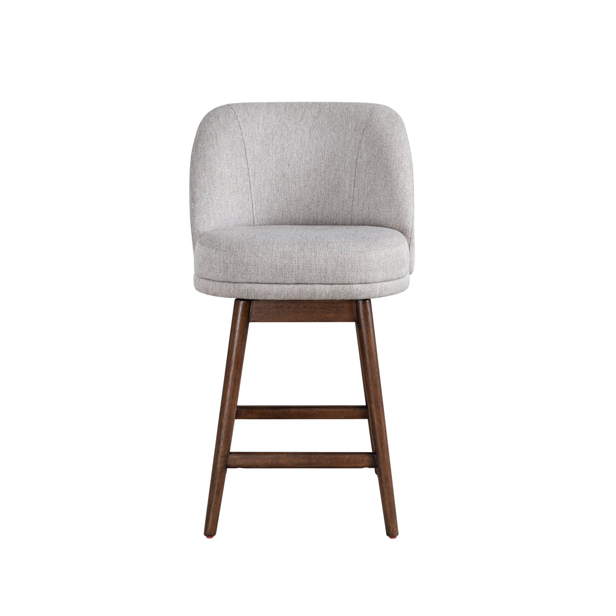 Armen Living Sadie Upholstered Solid Wood Swivel Counter Stool