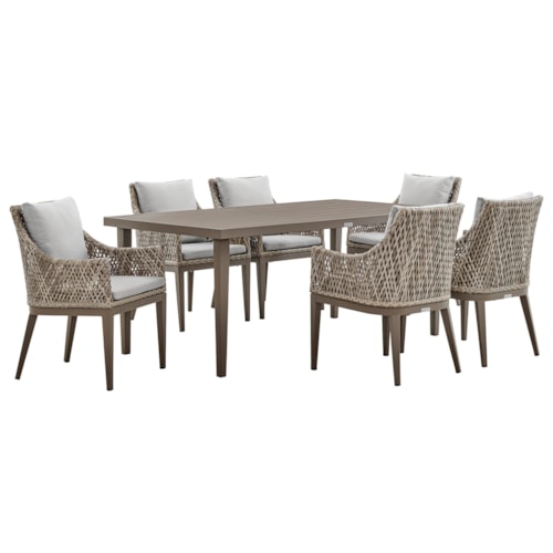 Contemporary 7-Piece Outdoor Dining Set