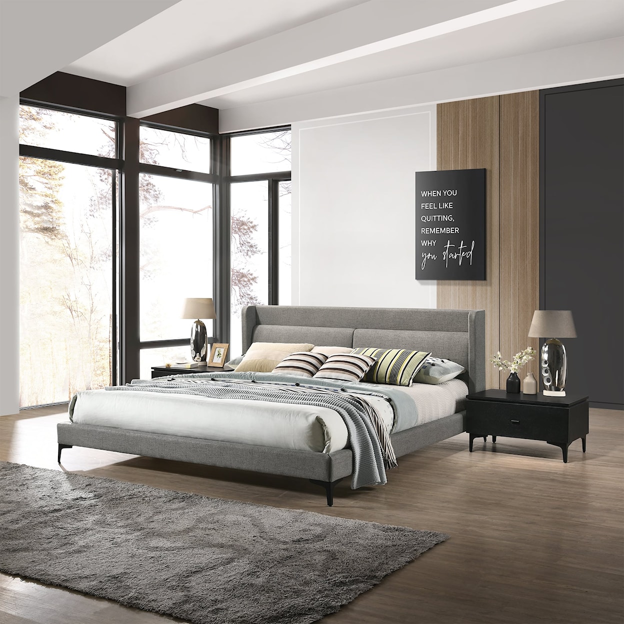 Armen Living Legend Bedroom 3-Piece Set