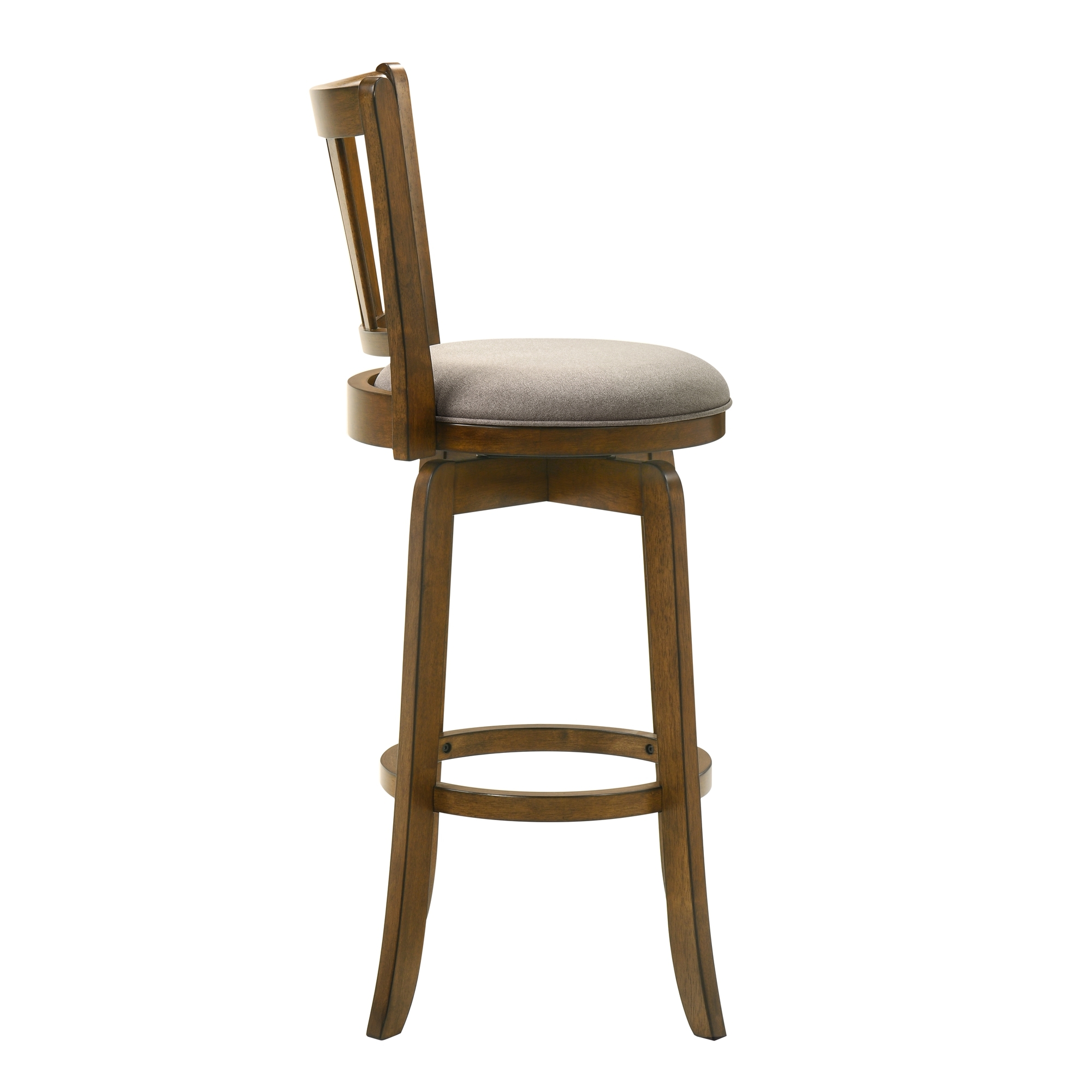 Armen Living Wren Slat-Back Swivel Barstool