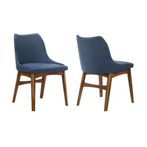 Set of 2 Contemporary Upholstered Side Chairs