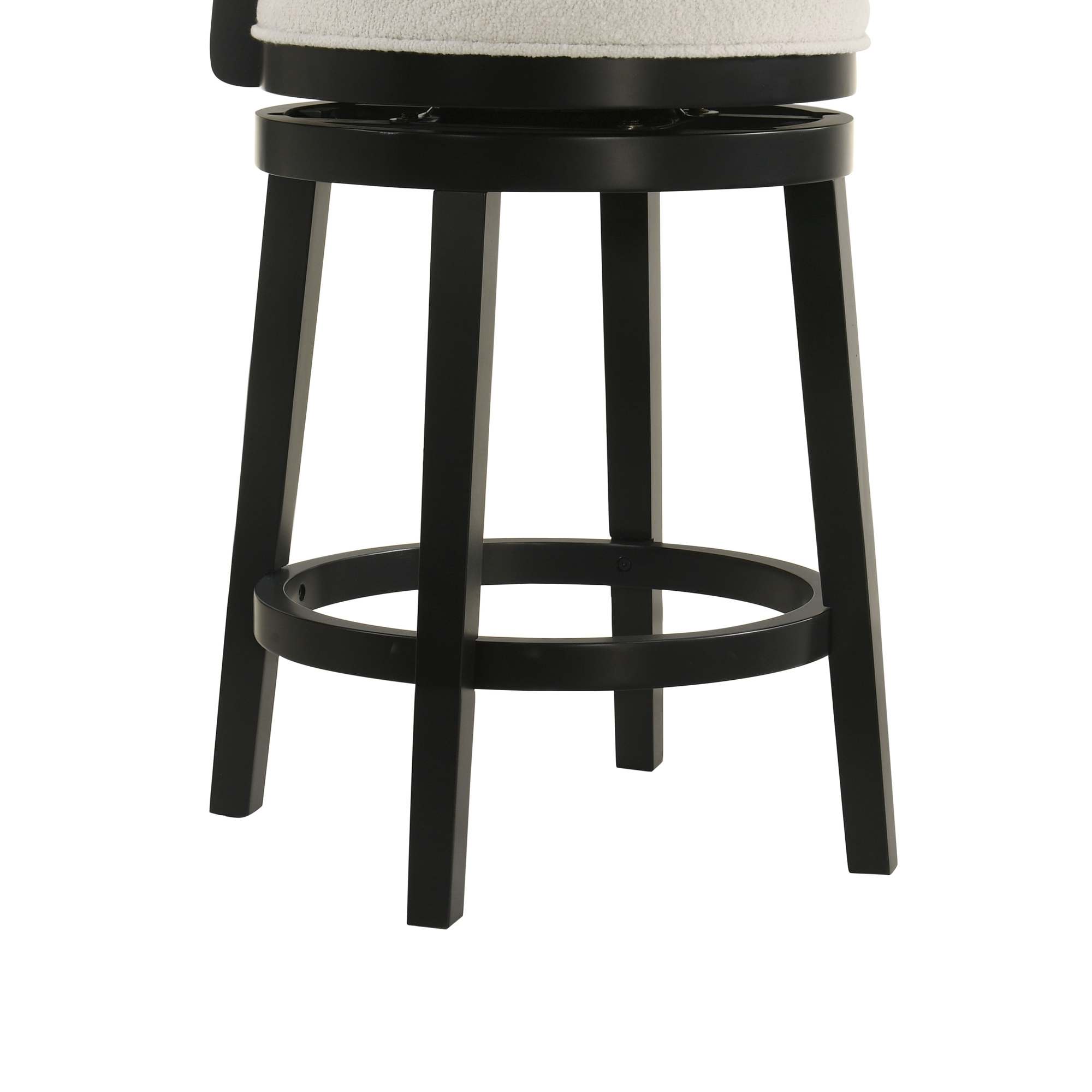 Armen Living Noely Upholstered Round Swivel Counter Stool