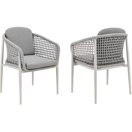 2-Piece Outdoor Dining Chair Set