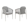 Armen Living Rhodes 2-Piece Outdoor Dining Chair Set