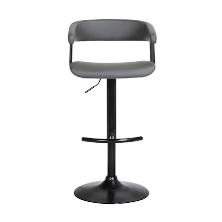Contemporary Upholstered Adjustable Swivel Stool