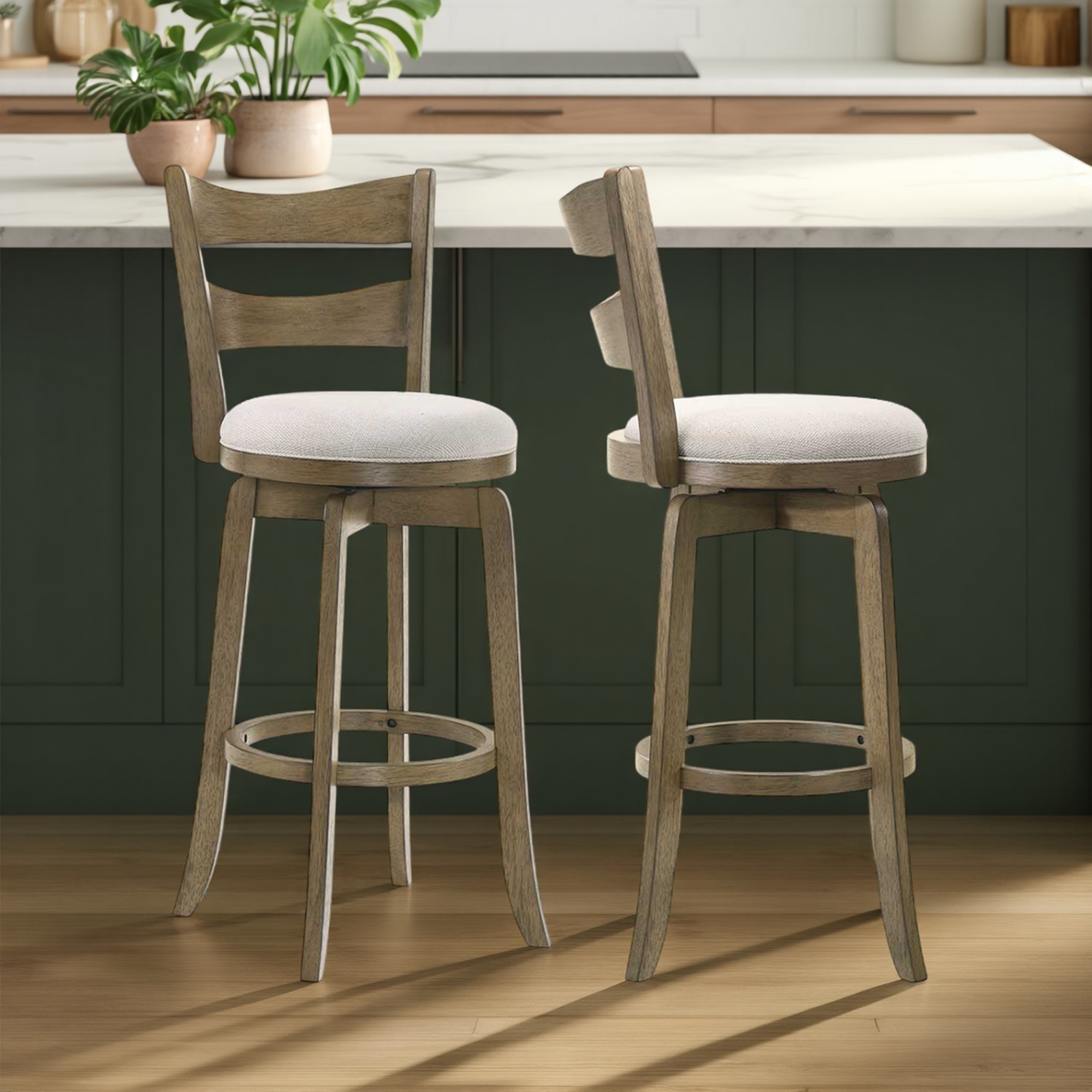Full-Back Swivel Counter Stool
