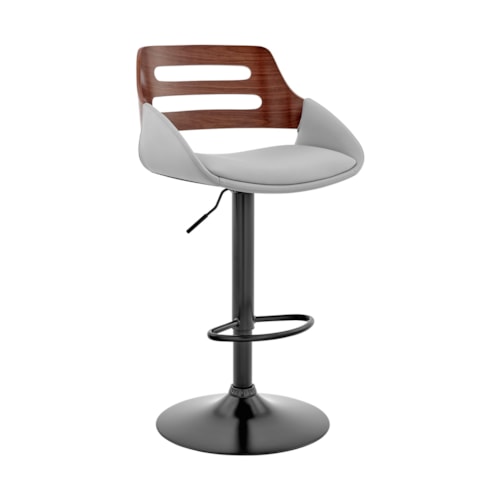 Contemporary Adjustable Height Swivel Bar Stool
