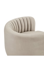 Armen Living Davy Contemporary Velvet Swivel Accent Chair with Gold Base