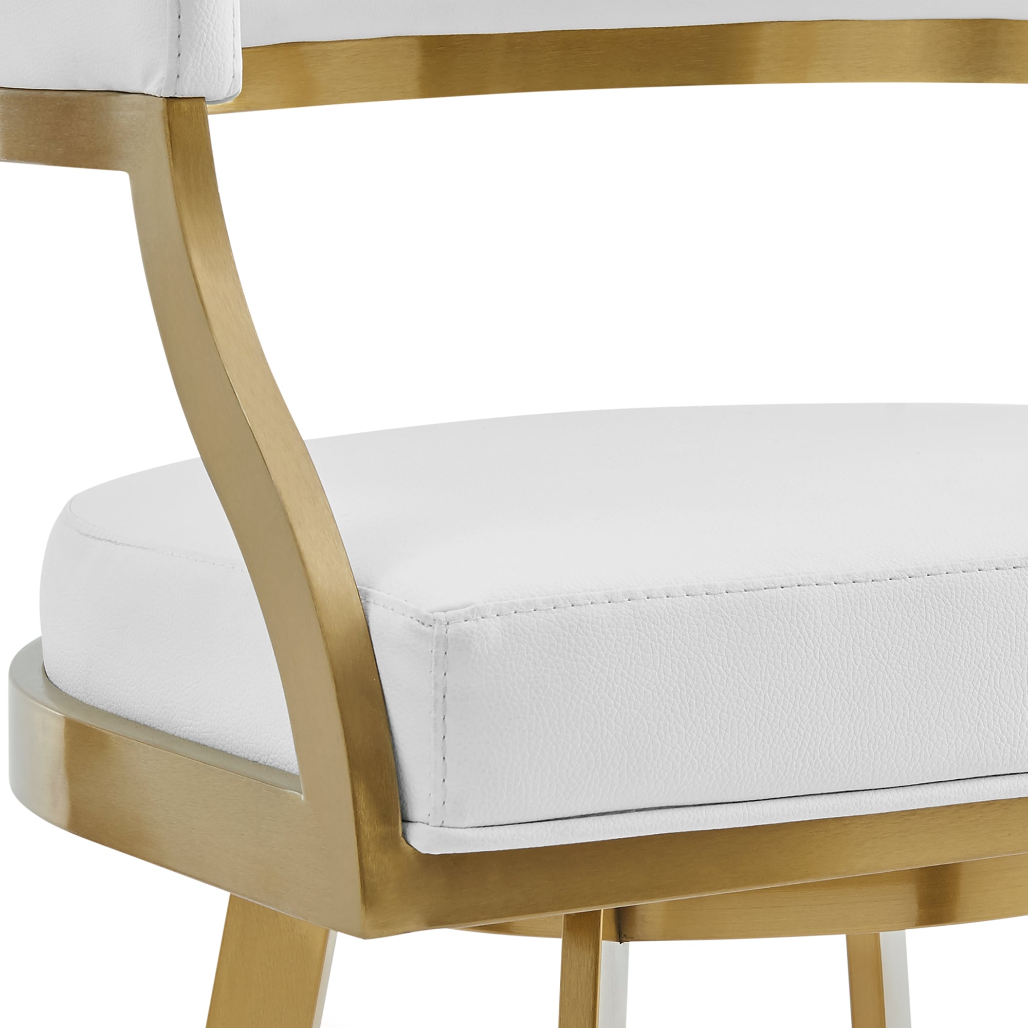Armen Living Saturn Gold Stainless Steel Swivel Stool