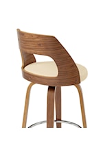 Armen Living Axel Contemporary Upholstered Swivel Bar Stool