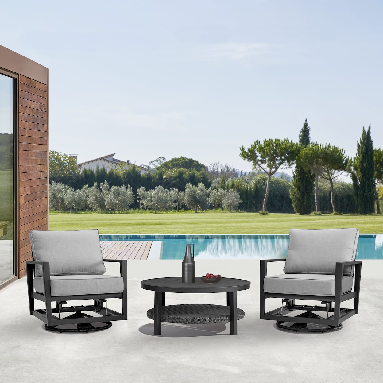 Armen Living Grand 3-Piece Conversation Set