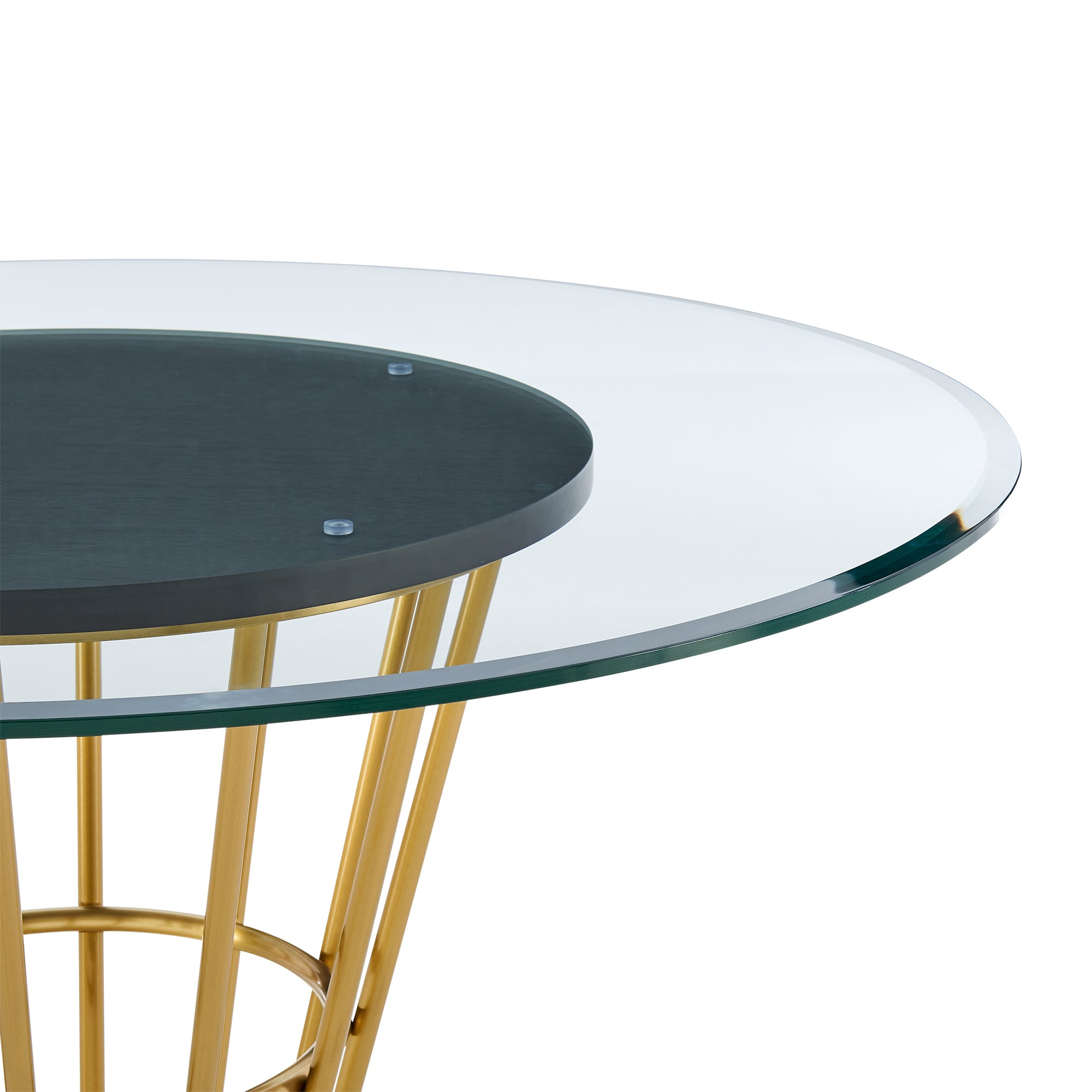 Armen Living Veronica / Shannon 5-Piece Round Dining Table Set
