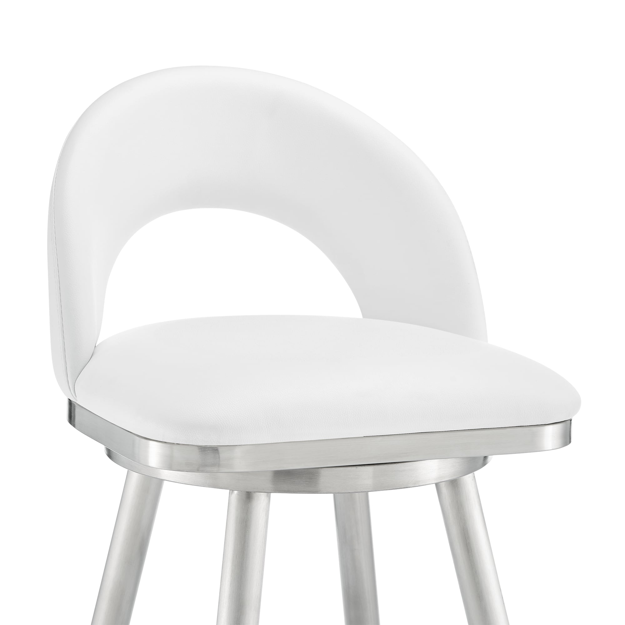 Armen Living Charlotte White Barstool