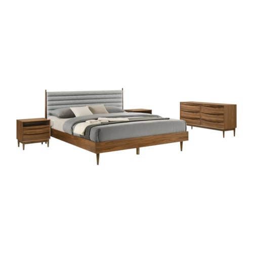 Contemporary King 4-Piece Wood Bedroom Set