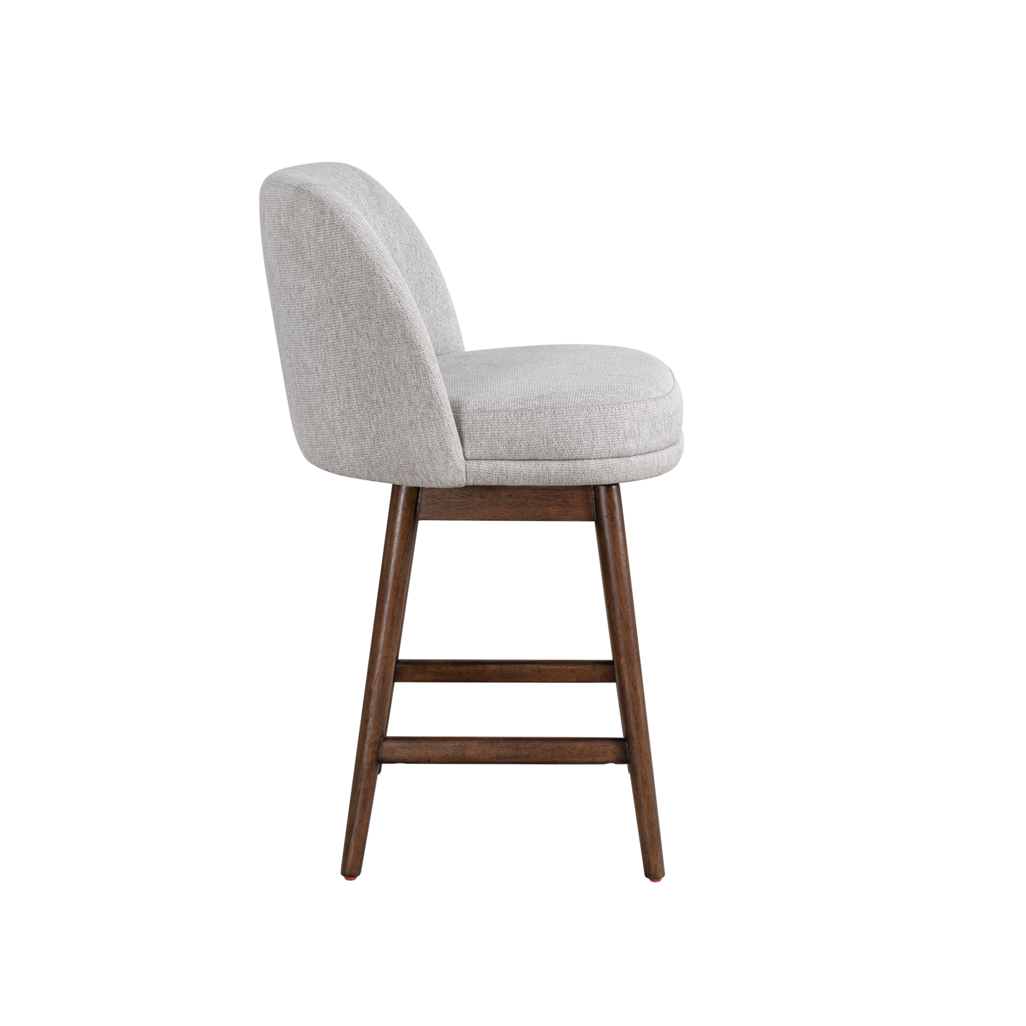 Armen Living Sadie Upholstered Solid Wood Swivel Counter Stool