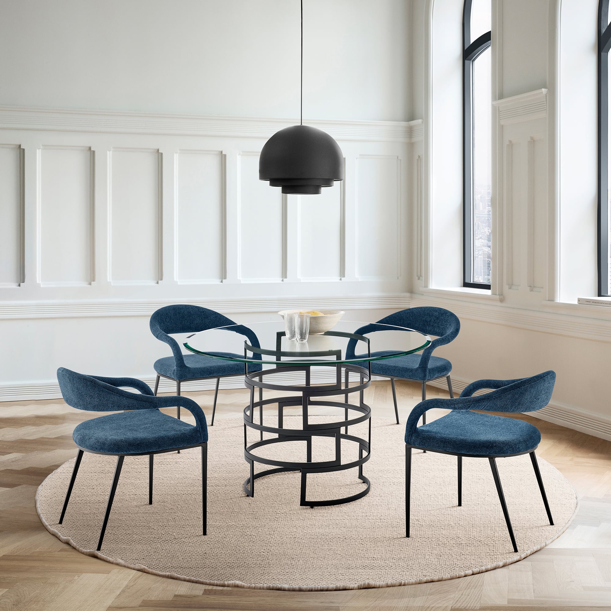 Armen Living Morgan Upholstered Dining Chairs