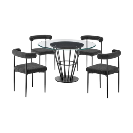 5-Piece Round Dining Table Set