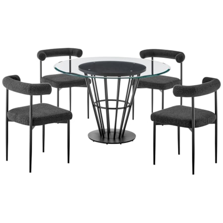 5-Piece Round Dining Table Set