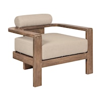 Contemporary Outdoor Chair with Taupe Cushions