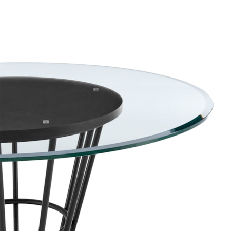 48&quot; Round Glass-Top Dining Table