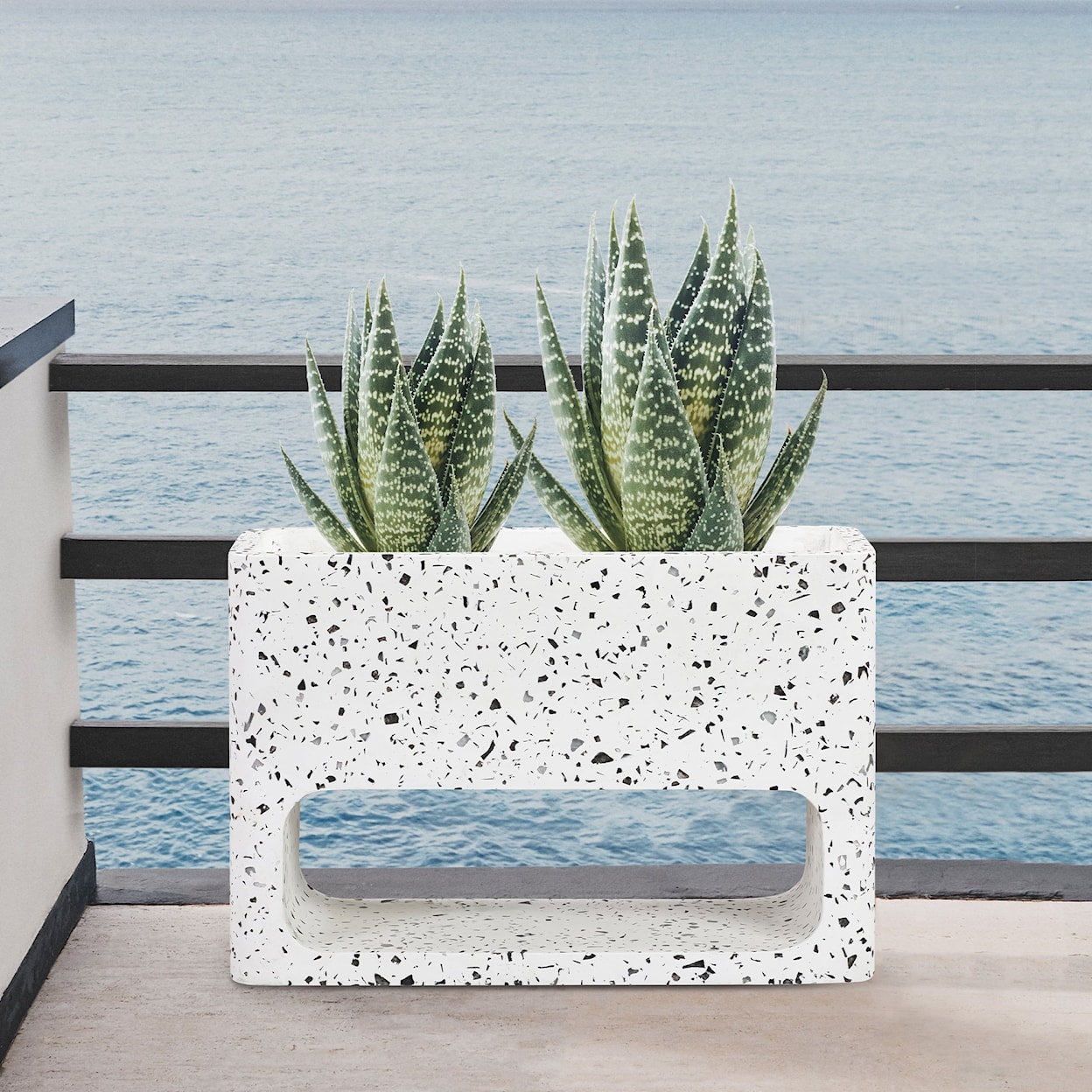 Armen Living Sunstone Planter