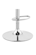 Armen Living Karter Contemporary Adjustable Height Swivel Bar Stool